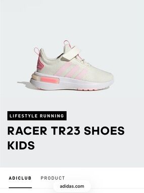 adidas Kids Mesh Sneakers in Cream & Pink